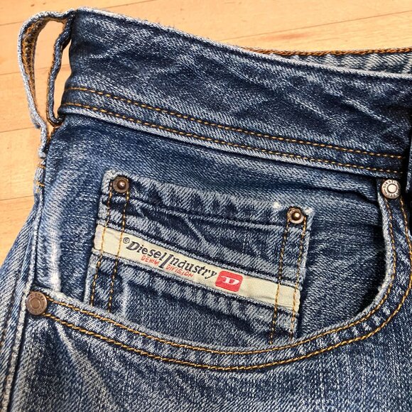 Diesel Men Y2K 2007 Zatiny Oruss Wash 09n53 Bootcut Jeans Size 32x32 Blue AN EXC - Picture 3 of 12